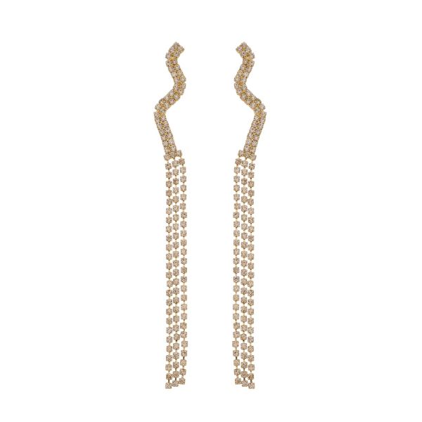 Imagem de Brinco franja pedras strass - 0525232