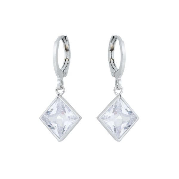Imagem de Brinco argola click com pingente pedra zircônia - 0524286