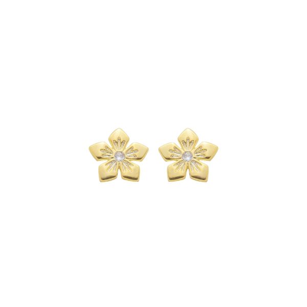 Imagem de Brinco flor com pedra zircônia - 0526792