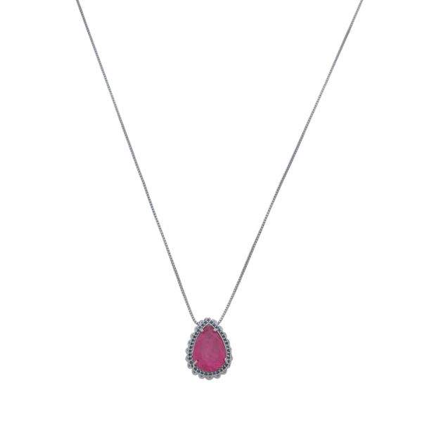 Imagem de Corrente com pingente gota fusion pink  - 0306543