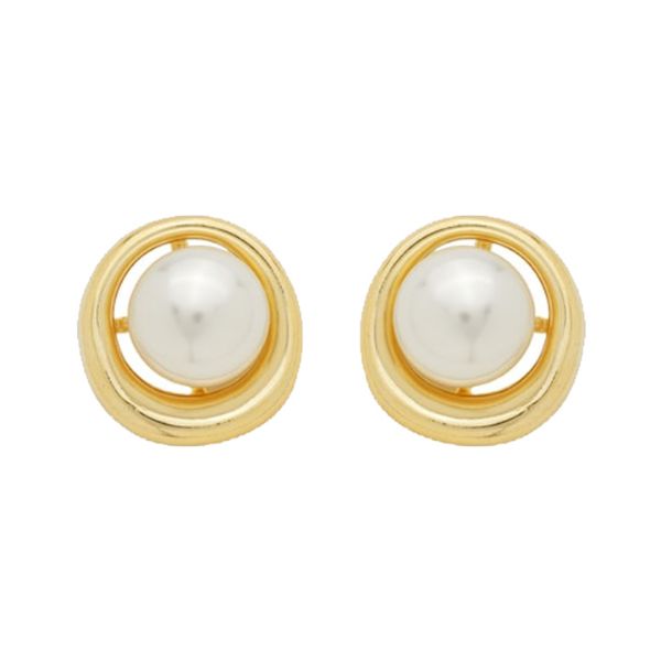 Imagem de Brinco aro liso e pérola 13mm - 0527942 