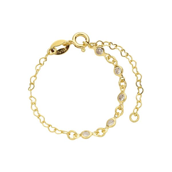 Imagem de Pulseira infantil coração e zircônia - 0406390