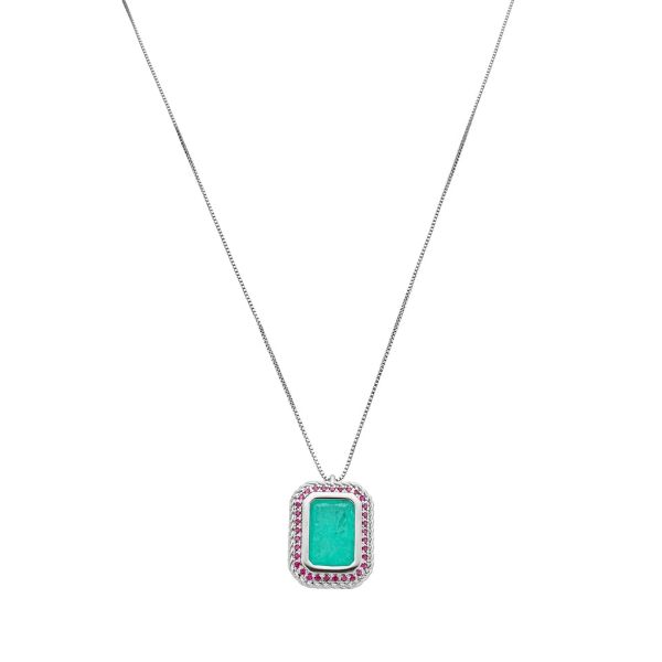Imagem de Corrente com  pedra fusion verde - 0306676