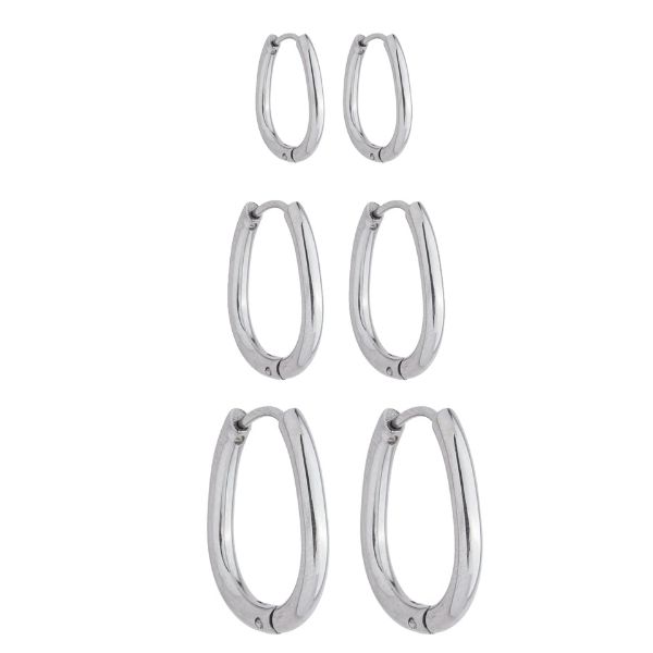Imagem de Brinco trio oval click  - 0527575