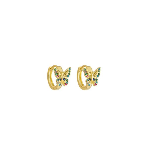 Imagem de Brinco argola click borboleta  - 0525859
