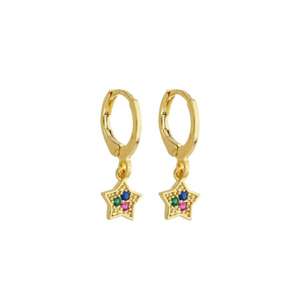 Imagem de Brinco argola click estrela  - 0526176