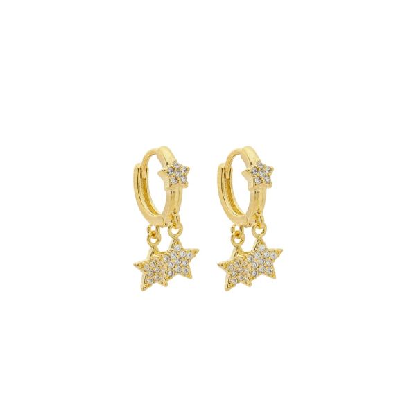 Imagem de Brinco argola click estrela  - 0526155