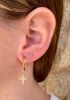 Imagem de Brinco argola pingente cruz - 0525882