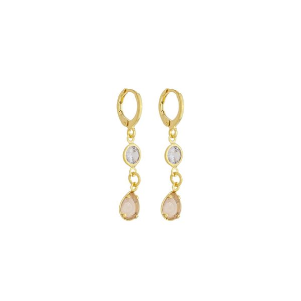 Imagem de Brinco argola zircônia champanhe - 0525762