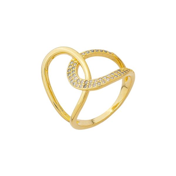 Imagem de Anel fios entrelaçados zircônia  - 0108039